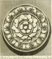 Picture 35 of 58 from Manuale di varj ornamenti tratti dalle fabbriche, e frammenti antichi : per uso, e commodo de' pittori, scultori, architetti, scarpellini, stuccatori, intagliatori di pietre, e legni, argentieri, giojellieri, ricamatori, ebanisti & c. (1781), leaf 62