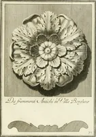 An illustration from Manuale di varj ornamenti tratti dalle fabbriche, e frammenti antichi : per uso, e commodo de' pittori, scultori, architetti, scarpellini, stuccatori, intagliatori di pietre, e legni, argentieri, giojellieri, ricamatori, ebanisti & c. (1781)