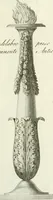 An illustration from Manuale di varj ornamenti tratti dalle fabbriche, e frammenti antichi : per uso, e commodo de' pittori, scultori, architetti, scarpellini, stuccatori, intagliatori di pietre, e legni, argentieri, giojellieri, ricamatori, ebanisti & c. (1781)