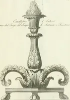 An illustration from Manuale di varj ornamenti tratti dalle fabbriche, e frammenti antichi : per uso, e commodo de' pittori, scultori, architetti, scarpellini, stuccatori, intagliatori di pietre, e legni, argentieri, giojellieri, ricamatori, ebanisti & c. (1781)