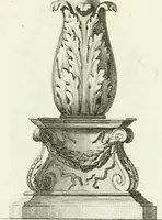 An illustration from Manuale di varj ornamenti tratti dalle fabbriche, e frammenti antichi : per uso, e commodo de' pittori, scultori, architetti, scarpellini, stuccatori, intagliatori di pietre, e legni, argentieri, giojellieri, ricamatori, ebanisti & c. (1781)
