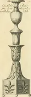 An illustration from Manuale di varj ornamenti tratti dalle fabbriche, e frammenti antichi : per uso, e commodo de' pittori, scultori, architetti, scarpellini, stuccatori, intagliatori di pietre, e legni, argentieri, giojellieri, ricamatori, ebanisti & c. (1781)