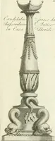 Picture 62 of 74 from Manuale di varj ornamenti tratti dalle fabbriche, e frammenti antichi : per uso, e commodo de' pittori, scultori, architetti, scarpellini, stuccatori, intagliatori di pietre, e legni, argentieri, giojellieri, ricamatori, ebanisti & c. (1781), leaf 124