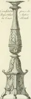 An illustration from Manuale di varj ornamenti tratti dalle fabbriche, e frammenti antichi : per uso, e commodo de' pittori, scultori, architetti, scarpellini, stuccatori, intagliatori di pietre, e legni, argentieri, giojellieri, ricamatori, ebanisti & c. (1781)