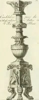 Picture 70 of 74 from Manuale di varj ornamenti tratti dalle fabbriche, e frammenti antichi : per uso, e commodo de' pittori, scultori, architetti, scarpellini, stuccatori, intagliatori di pietre, e legni, argentieri, giojellieri, ricamatori, ebanisti & c. (1781), leaf 136
