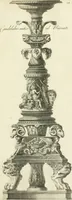Picture 17 of 74 from Manuale di varj ornamenti tratti dalle fabbriche, e frammenti antichi : per uso, e commodo de' pittori, scultori, architetti, scarpellini, stuccatori, intagliatori di pietre, e legni, argentieri, giojellieri, ricamatori, ebanisti & c. (1781), leaf 38