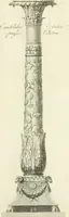 An illustration from Manuale di varj ornamenti tratti dalle fabbriche, e frammenti antichi : per uso, e commodo de' pittori, scultori, architetti, scarpellini, stuccatori, intagliatori di pietre, e legni, argentieri, giojellieri, ricamatori, ebanisti & c. (1781)