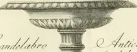 Picture 35 of 74 from Manuale di varj ornamenti tratti dalle fabbriche, e frammenti antichi : per uso, e commodo de' pittori, scultori, architetti, scarpellini, stuccatori, intagliatori di pietre, e legni, argentieri, giojellieri, ricamatori, ebanisti & c. (1781), leaf 70
