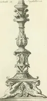 Picture 36 of 74 from Manuale di varj ornamenti tratti dalle fabbriche, e frammenti antichi : per uso, e commodo de' pittori, scultori, architetti, scarpellini, stuccatori, intagliatori di pietre, e legni, argentieri, giojellieri, ricamatori, ebanisti & c. (1781), leaf 70