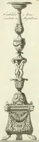 Picture 37 of 74 from Manuale di varj ornamenti tratti dalle fabbriche, e frammenti antichi : per uso, e commodo de' pittori, scultori, architetti, scarpellini, stuccatori, intagliatori di pietre, e legni, argentieri, giojellieri, ricamatori, ebanisti & c. (1781), leaf 72