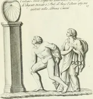 An illustration from Manuale di varj ornamenti tratti dalle fabbriche, e frammenti antichi : per uso, e commodo de' pittori, scultori, architetti, scarpellini, stuccatori, intagliatori di pietre, e legni, argentieri, giojellieri, ricamatori, ebanisti & c. (1781)