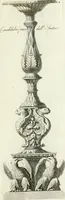 An illustration from Manuale di varj ornamenti tratti dalle fabbriche, e frammenti antichi : per uso, e commodo de' pittori, scultori, architetti, scarpellini, stuccatori, intagliatori di pietre, e legni, argentieri, giojellieri, ricamatori, ebanisti & c. (1781)