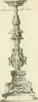 An illustration from Manuale di varj ornamenti tratti dalle fabbriche, e frammenti antichi : per uso, e commodo de' pittori, scultori, architetti, scarpellini, stuccatori, intagliatori di pietre, e legni, argentieri, giojellieri, ricamatori, ebanisti & c. (1781)