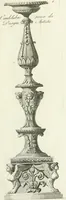 An illustration from Manuale di varj ornamenti tratti dalle fabbriche, e frammenti antichi : per uso, e commodo de' pittori, scultori, architetti, scarpellini, stuccatori, intagliatori di pietre, e legni, argentieri, giojellieri, ricamatori, ebanisti & c. (1781)