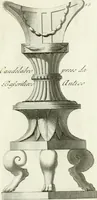 An illustration from Manuale di varj ornamenti tratti dalle fabbriche, e frammenti antichi : per uso, e commodo de' pittori, scultori, architetti, scarpellini, stuccatori, intagliatori di pietre, e legni, argentieri, giojellieri, ricamatori, ebanisti & c. (1781)