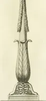 An illustration from Manuale di varj ornamenti tratti dalle fabbriche, e frammenti antichi : per uso, e commodo de' pittori, scultori, architetti, scarpellini, stuccatori, intagliatori di pietre, e legni, argentieri, giojellieri, ricamatori, ebanisti & c. (1781)