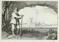 Picture 2 of 4 from Divers desseins de figures, et de paysages, pour apprendre à dessiner à la plume : dédiez à Monsieur Colbert d'Ormoy, leaf 9