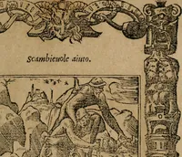 An illustration from Diverse imprese accomodate a diuerse moralità : con versi che i loro significati dichiarano : Tratte da gli Emblemi dell' Alciato (1549)