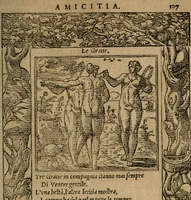 An illustration from Diverse imprese accomodate a diuerse moralità : con versi che i loro significati dichiarano : Tratte da gli Emblemi dell' Alciato (1549)