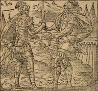 An illustration from Diverse imprese accomodate a diuerse moralità : con versi che i loro significati dichiarano : Tratte da gli Emblemi dell' Alciato (1549)