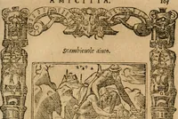 An illustration from Diverse imprese accommodate a diuerse moralità : con versi che i loro significati dichiarano : tratte da gli emblemi dell'Alciato (1549)