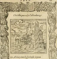 An illustration from Diverse imprese accommodate a diuerse moralità : con versi che i loro significati dichiarano : tratte da gli emblemi dell'Alciato (1549)