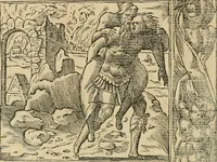 An illustration from Diverse imprese accommodate a diuerse moralità : con versi che i loro significati dichiarano : tratte da gli emblemi dell'Alciato (1549)
