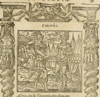 An illustration from Diverse imprese accommodate a diuerse moralità : con versi che i loro significati dichiarano : tratte da gli emblemi dell'Alciato (1549)