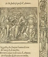 An illustration from Diverse imprese accommodate a diuerse moralità : con versi che i loro significati dichiarano : tratte da gli emblemi dell'Alciato (1549)