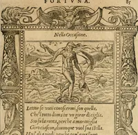An illustration from Diverse imprese accommodate a diuerse moralità : con versi che i loro significati dichiarano : tratte da gli emblemi dell'Alciato (1549)