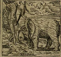 An illustration from Diverse imprese accomodate a diverse moralità, co versi che i loro significati dichiarano insieme con molte altre mella lingua italiana non piu tradotte (1576)