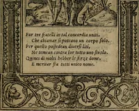 An illustration from Diverse imprese accomodate a diverse moralità, co versi che i loro significati dichiarano insieme con molte altre mella lingua italiana non piu tradotte (1576)