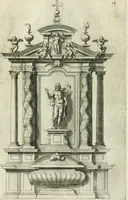 An illustration from Diversi ornamenti capricciosi per depositi o altari, vtilisimi a virtuosi (1625)