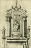 An illustration from Diversi ornamenti capricciosi per depositi o altari, vtilisimi a virtuosi (1625)