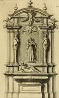 An illustration from Diversi ornamenti capricciosi per depositi o altari, vtilisimi a virtuosi (1625)