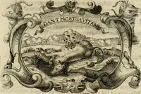 Picture 12 of 29 from Divo Francisco Borgiæ è Duce Gandiæ tertio, Soc. Jesu generali, à Clemente X Pont. Max. sanctorum clitum fastis ad scripto, Encomia emblemate, prosa, versu in de salvatoris Soc. Iesv ad S. Clementem, publice affixa in perpetuum amoris monumentum re ac typis incidi fecerunt, dum philosophum eius auspicys cptam primâ laureâ coronarent (1672), leaf 48