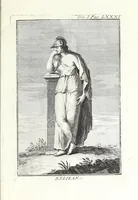 Picture 11 of 17 from Dizionario mitologico, ovvero, Della favola, storico, poetico, simbolico ec. in cui esattamente si spiega l'origine degli dei, de' semidei, e degli eroi dell' antico gentilesimo, i misterj, i dogmi, il culto, i sacrifizj, i giuochi, le feste, e tutto ciò, che appartiene alla religione de' gentili ... (1776), leaf 299