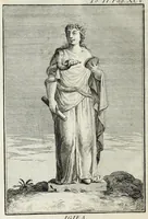 An illustration from Dizionario mitologico : ovvero della favola, poetico, storico ec. in cui esttamente si spiega l'origine degli dei, de' semidei, e gegli eroi dell'antico gentilessimo, i misteri, i dogmi, il culto, i sacrifizj, i giuochi, le feste, e tutto ciò, che appartiene alla religione de' Gentilli ... (1755)
