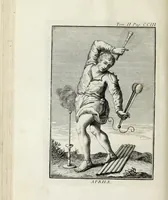 An illustration from Dizionario mitologico : ovvero della favola, poetico, storico ec. in cui esttamente si spiega l'origine degli dei, de' semidei, e gegli eroi dell'antico gentilessimo, i misteri, i dogmi, il culto, i sacrifizj, i giuochi, le feste, e tutto ciò, che appartiene alla religione de' Gentilli ... (1755)