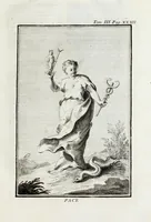 An illustration from Dizionario mitologico : ovvero della favola, poetico, storico ec. in cui esttamente si spiega l'origine degli dei, de' semidei, e gegli eroi dell'antico gentilessimo, i misteri, i dogmi, il culto, i sacrifizj, i giuochi, le feste, e tutto ciò, che appartiene alla religione de' Gentilli ... (1755)