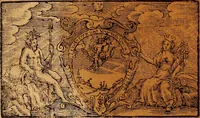 An illustration from D. Johannis Tackii ... Triplex phasis sophicus solis orbe expeditus humanaeque fragilitati & spei resurrectionis rerum consecratus (1673)