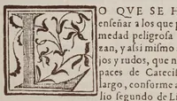 An illustration from Doctrina Christiana, y catecismo para instruccion de los Indios, y de las de mas personas ... : con vn confessionario, y otras cosas necessarias ... (1584)