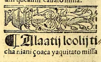 An illustration from Doctrina Christiana en lengua Castellana y Çapoteca: (1567)