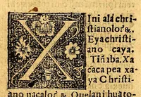 An illustration from Doctrina Christiana en lengua Castellana y Çapoteca: (1567)
