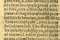 An illustration from Doctrina Christiana en lengua Castellana y Çapoteca: (1567)