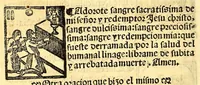 An illustration from Doctrina christiana en la lengua guasteca co[n] la lengua castellana, : la guasteca correspondiente acada palabra: de guasteco: segun q[ue] se pudo tolerar en la frasis: de la lengua guasteca: (1571)