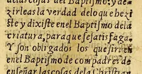 An illustration from Doctrina christiana muy cumplida, : donde se contiene la exposicion de todo lo necessario para doctrinar alos Yndios, y administralles los Sanctos Sacramentos. (1575)