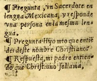 Picture 26 of 36 from Doctrina christiana muy cumplida, : donde se contiene la exposicion de todo lo necessario para doctrinar alos Yndios, y administralles los Sanctos Sacramentos. (1575), leaf 208