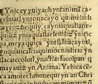 An illustration from Doctrina christiana muy cumplida, : donde se contiene la exposicion de todo lo necessario para doctrinar alos Yndios, y administralles los Sanctos Sacramentos. (1575)