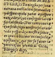 An illustration from Doctrina christiana muy cumplida, : donde se contiene la exposicion de todo lo necessario para doctrinar alos Yndios, y administralles los Sanctos Sacramentos. (1575)